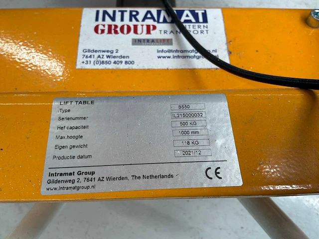 Intramat mobiele heftafel - afbeelding 3 van  3
