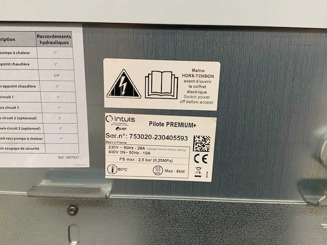 Intuis - auer pilote premium+ - warmtepomp binnendeel - afbeelding 13 van  14