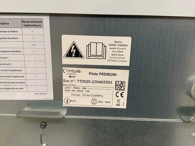Intuis - auer pilote premium+ - warmtepomp binnendeel - afbeelding 8 van  13