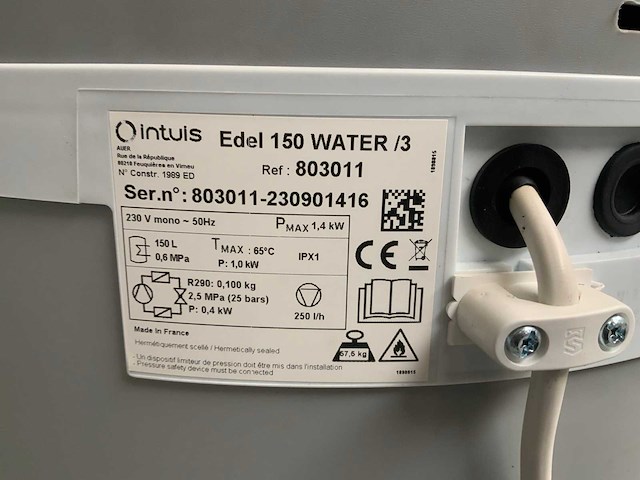 Intuis - edel 150 water/3 - warmtepompboilers - afbeelding 14 van  15