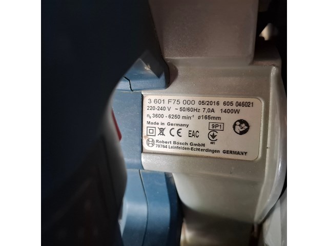 Invalcirkelzaag 165mm 230v (incl.rail 1,5m), bosch, gkt 55 gce, 2016 - afbeelding 4 van  9