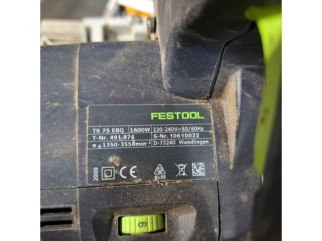 Invalzaag festool, ts75ebq, bouwjaar 2009 - afbeelding 6 van  7