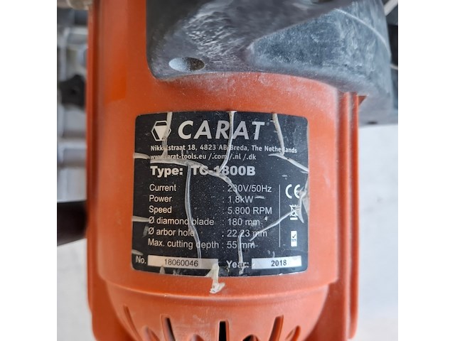 Invalzaag voor tegels 180mm 230v, carat, tc1800, 2018 - afbeelding 4 van  6