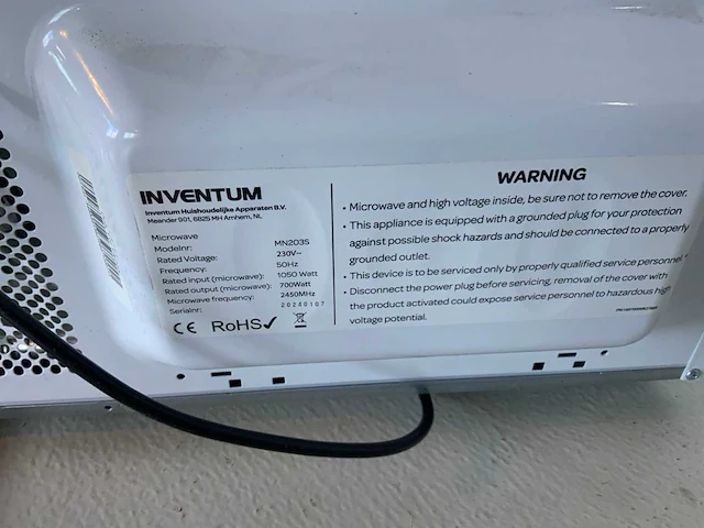 Inventum - mn203s - magnetron 43x29x25 cm - afbeelding 5 van  5