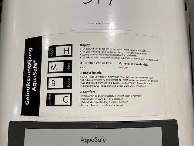 Inventum aquasafe 70ltr warmwater boiler - afbeelding 7 van  8
