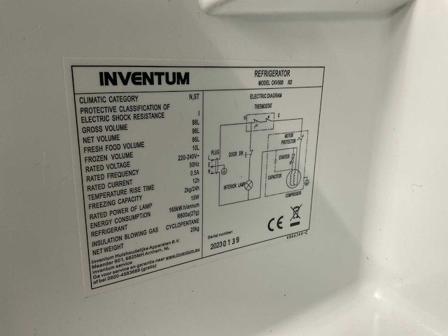 Inventum ckc500 koelkast, tafelmodel - afbeelding 3 van  3
