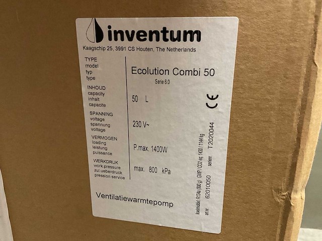 Inventum ecolution combi 50 ventilatiewarmtepomp - afbeelding 3 van  5