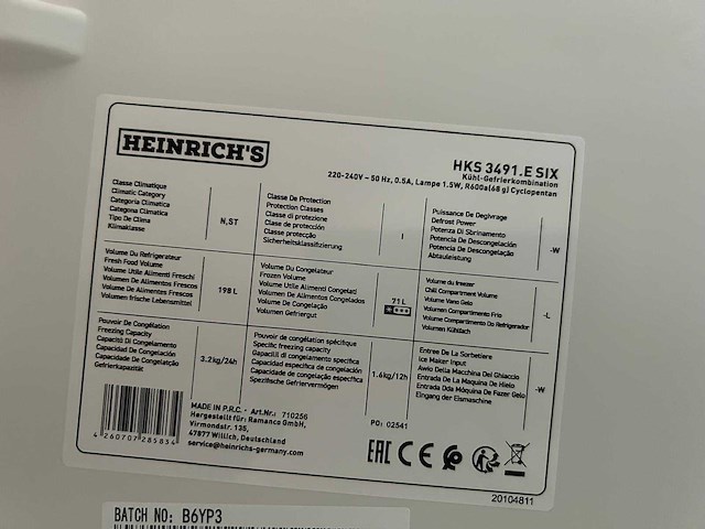Inventum gasfornuis vfg6034wgzwa/02 | heinrich's hks 3491.e six koel-vriescombinatie | bomann koelkast vs 7255 - afbeelding 6 van  7