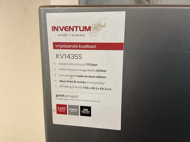 Inventum kv1435s/02 koel-/vries combinatie - afbeelding 5 van  5