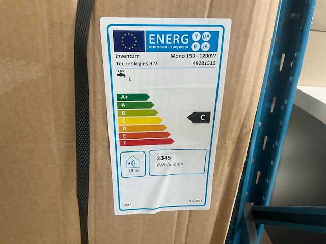 Inventum mono 150 1200w boiler - afbeelding 2 van  2