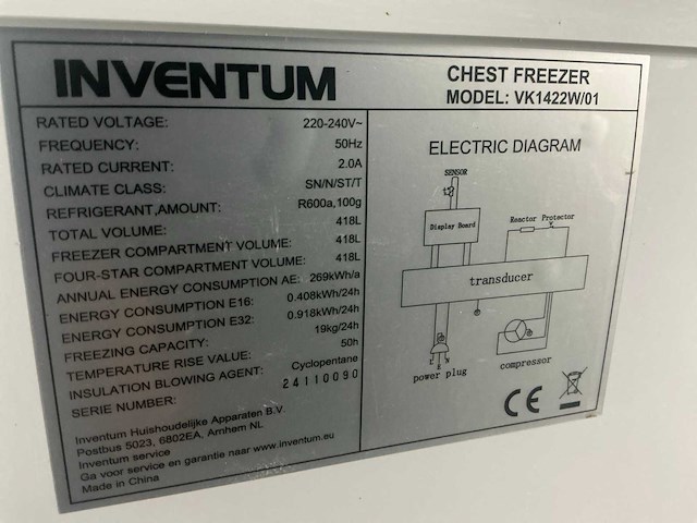 Inventum vk1422w/01 vrieskist (2x) - afbeelding 7 van  7