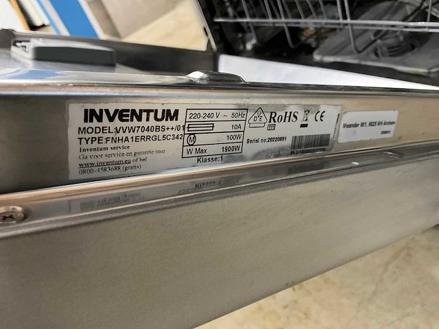 Inventum vvw7040bs vrijstaande vaatwasser - afbeelding 5 van  5