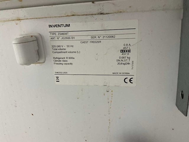Inventum zs4608t vriezer 457 l - afbeelding 3 van  3