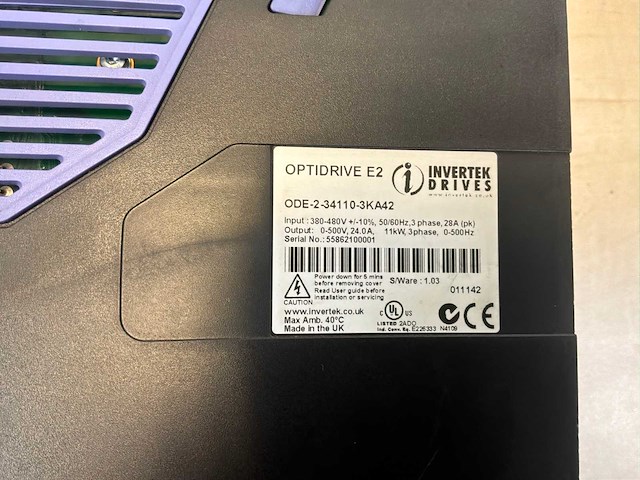Invertek optidrive e2 frequentieregelaar - afbeelding 3 van  3