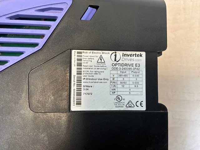Invertek optidrive e3 frequentieregelaar - afbeelding 3 van  3