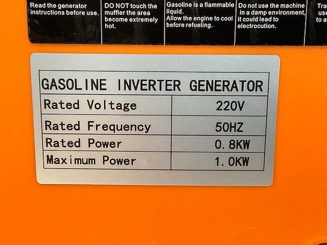 Inverter generator - draagbare generator 1 kw - afbeelding 1 van  10