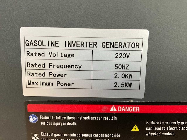Inverter generator - draagbare generator 2,5 kw - afbeelding 2 van  7