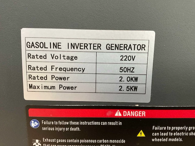 Inverter generator - draagbare generator 2,5 kw - afbeelding 7 van  12