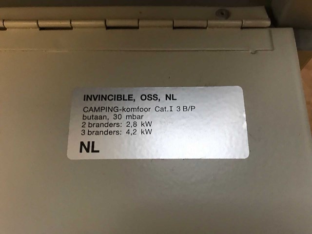 Invincible 3-pits gas komfoor campingkeuken - afbeelding 4 van  4