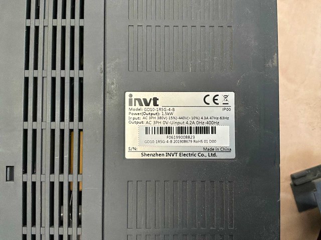 Invt gd10-1r5g-4b frequentieregelaar (2x) - afbeelding 3 van  3