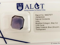 Iolite 3.55ct algt certified - afbeelding 2 van  4