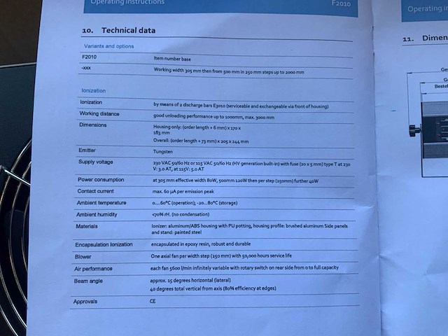 Iontis f2010 ionisatieblower - afbeelding 2 van  2