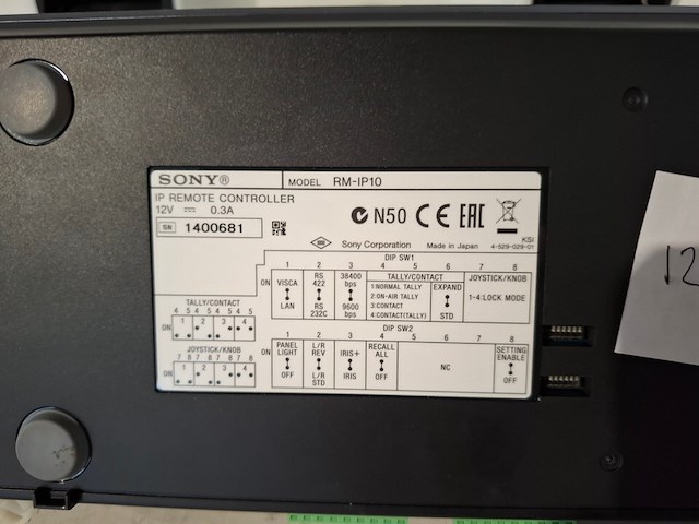 Ip-besturingspaneel, sony, rm-ip10, met 2x ptz camera, sony srg-360she - afbeelding 3 van  7