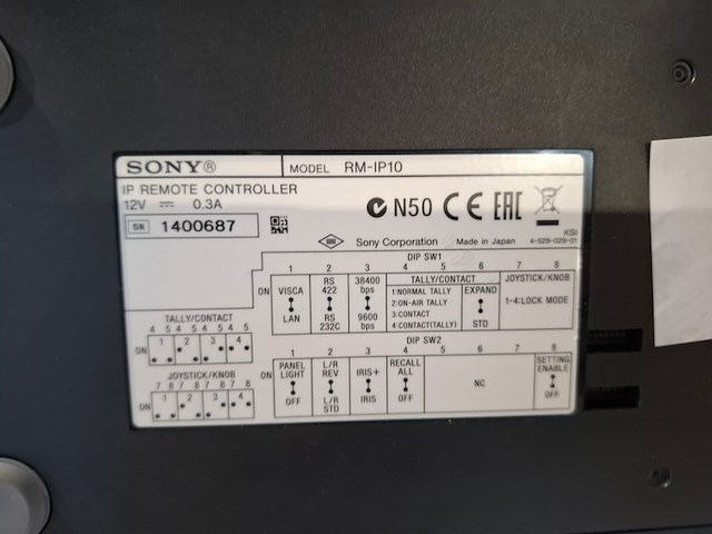Ip-besturingspaneel, sony, rm-ip10, met 3x ptz camera, sony srg-300se - afbeelding 3 van  6