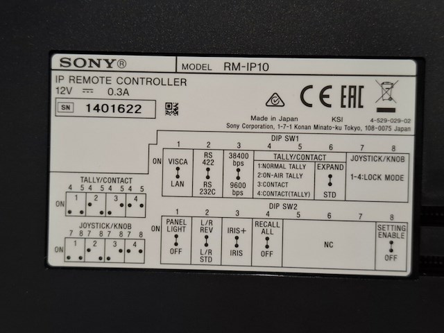 Ip-besturingspaneel, sony, rm-ip10, met 3x ptz camera, sony srg-300se - afbeelding 3 van  7