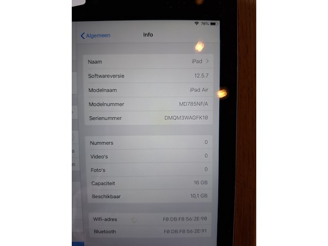 Ipad air, 16gb apple, a1474 - afbeelding 2 van  4