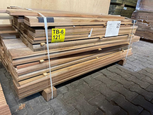 Ipé country grade planken geschaafd 950-1550x120x21mm (160x) - afbeelding 2 van  3