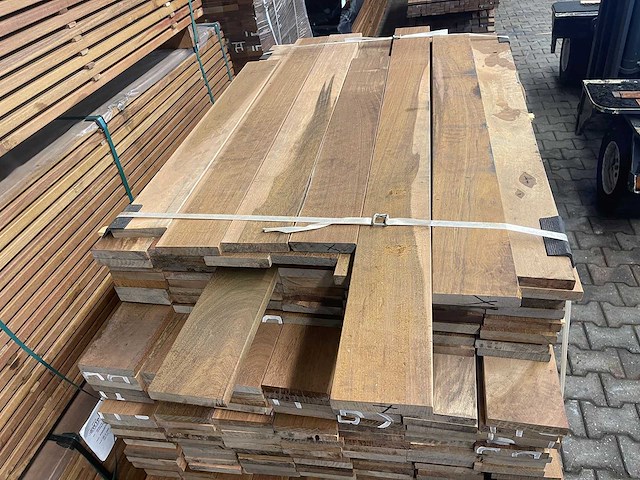 Ipé country grade planken geschaafd 950-1550x120x21mm (160x) - afbeelding 1 van  1