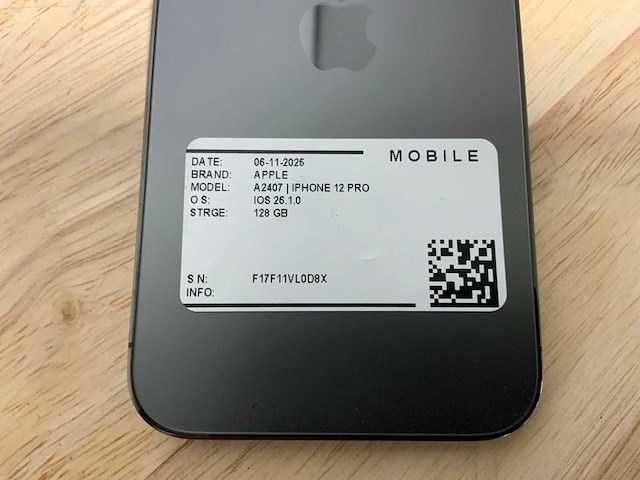 Iphone 12 pro a2407 mobiele telefoon - afbeelding 4 van  6