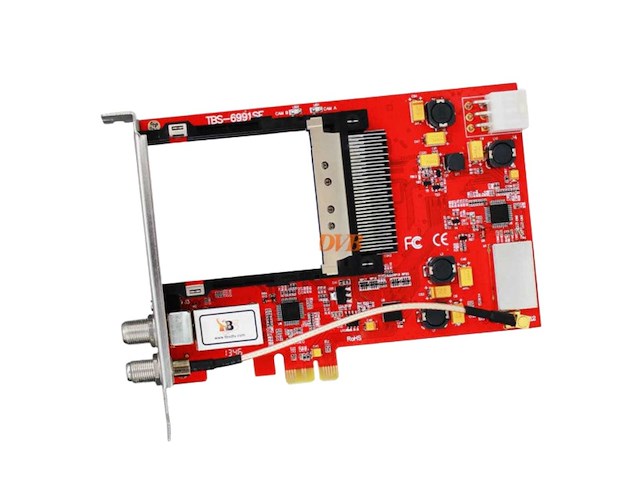 Iptv dvb-s/s2 encrypted dual tuner interface - tbs 6991se - afbeelding 1 van  8