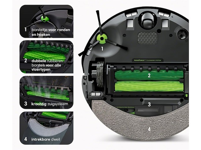 Irobot roomba combo j9+ robotstofzuiger voor vloerreiniging zelflegende basis/watervulling dweil brons - afbeelding 2 van  4