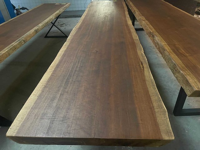 Iroko tafel 4000x900x65mm - afbeelding 2 van  3