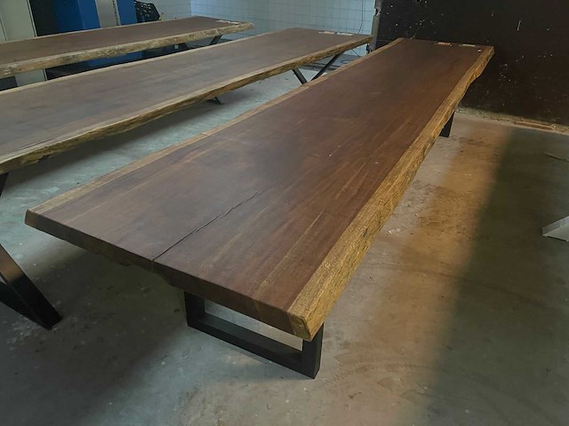 Iroko tafel 4000x900x65mm - afbeelding 1 van  3