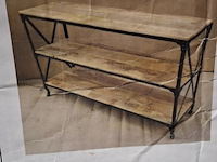 Iron wooden console table - afbeelding 1 van  3
