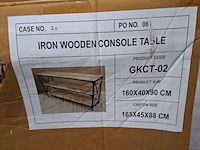 Iron wooden console table - afbeelding 2 van  3