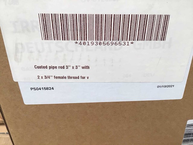 Irritec coated pipe red 3” x 3” 2 × 3/4” female thread meststofinjectie-/fertigatie-unit behuizing (48x) - afbeelding 6 van  6