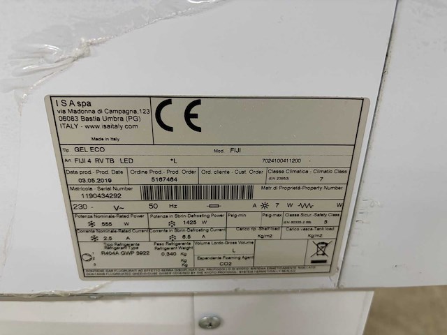 Isa - gel eco fiji - schepijs vitrine mobiel geremd ongebruikt - afbeelding 4 van  7