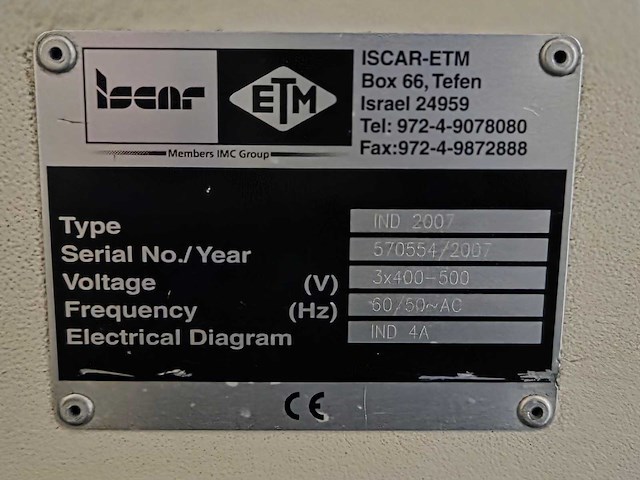 Iscar-etm - 2007 - ind 2007 - inductieverwarmer - afbeelding 11 van  14