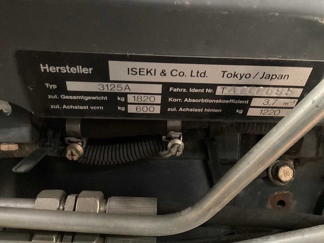 Iseki 3125 a minitractor - afbeelding 14 van  20