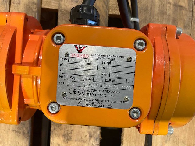 Iserco mve400/15 / mve200/15 onbalansmotor (5x) - afbeelding 3 van  4