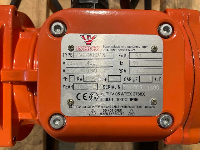 Iserco mve400/15 / mve200/15 onbalansmotor (5x) - afbeelding 4 van  4