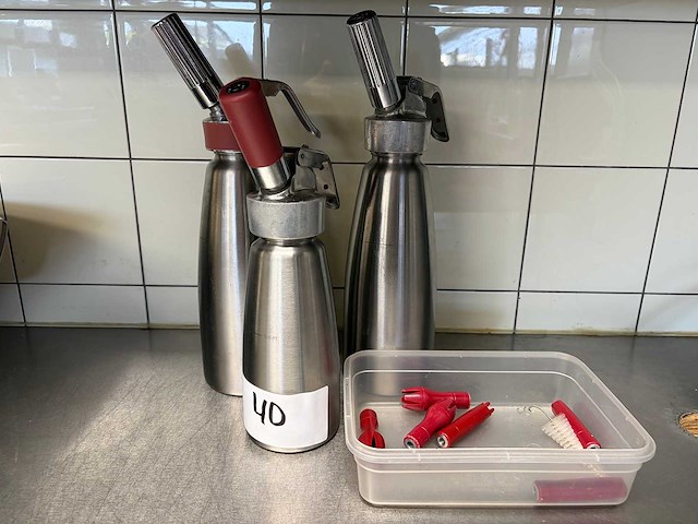 Isi rvs slagroomspuit (3x) - afbeelding 2 van  3