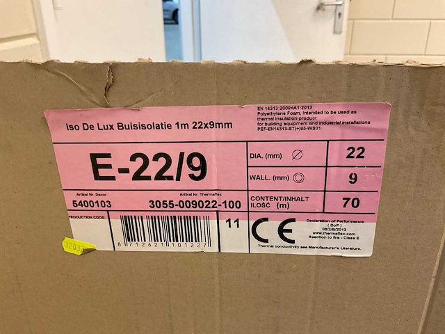 Iso de luxe buisisolatie (45x) - afbeelding 2 van  2