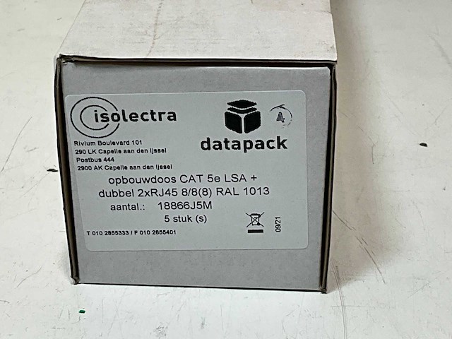 Isolectra cat 5 opbouwdoos (55x) - afbeelding 3 van  4