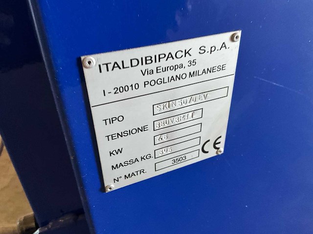 Ital dibipack skin 5070 ev semiautomatische skinpack-verpakkingsmachine - afbeelding 11 van  20