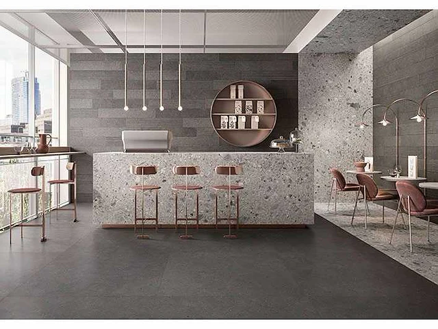 Italgraniti silver grain dark vloertegel 80x80 cm 102,4 m² - afbeelding 4 van  6